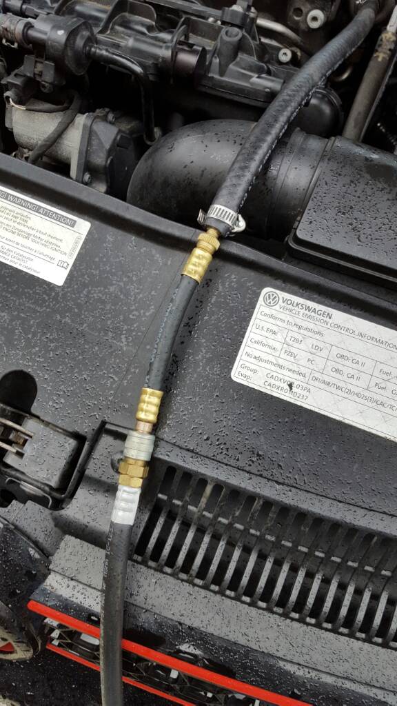 injector cleaning via tapping the fuel rail. VW GTI MKVI Forum / VW